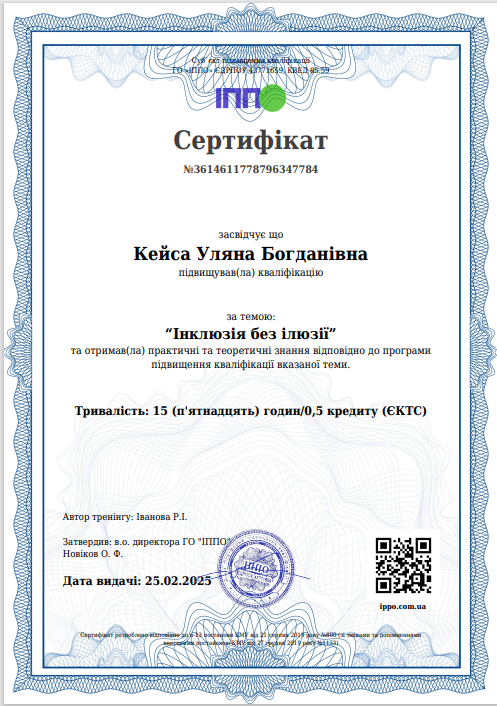 "Інклюзія без ілюзії"